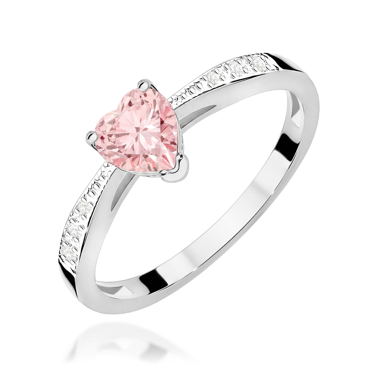 Inel Aur 14K cu Diamante Roz de Laborator 0.53 ct