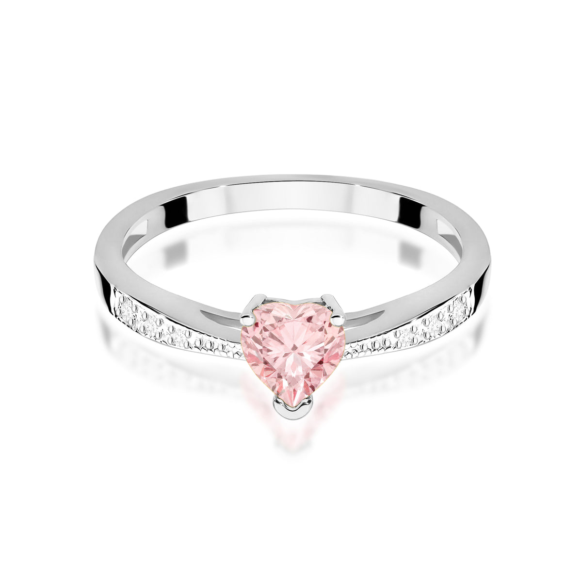 Inel Aur 14K cu Diamante Roz de Laborator 0.53 ct