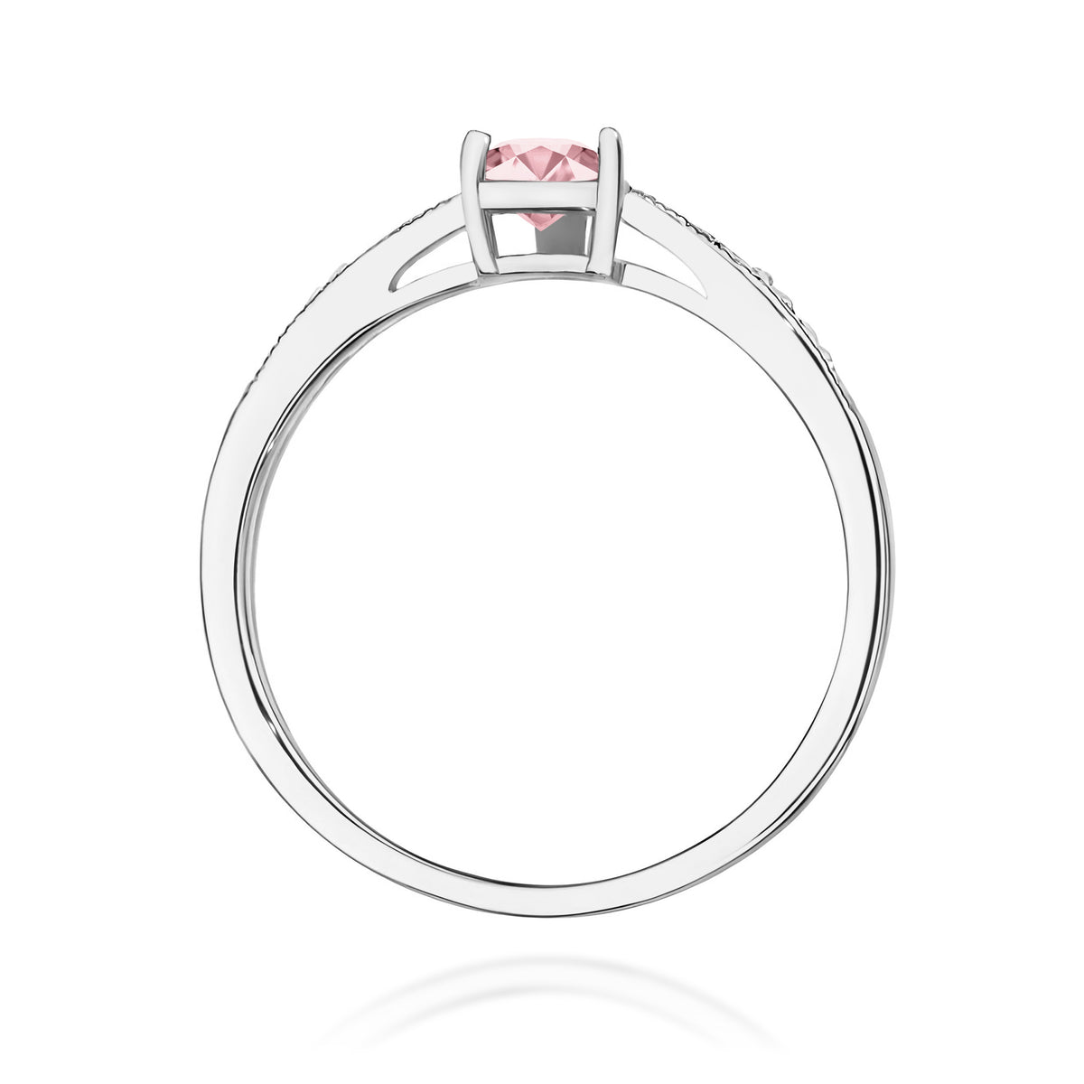 Inel Aur 14K cu Diamante Roz de Laborator 0.53 ct