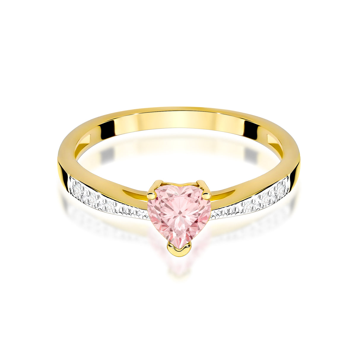 Inel Aur 14K cu Diamante Roz de Laborator 0.53 ct