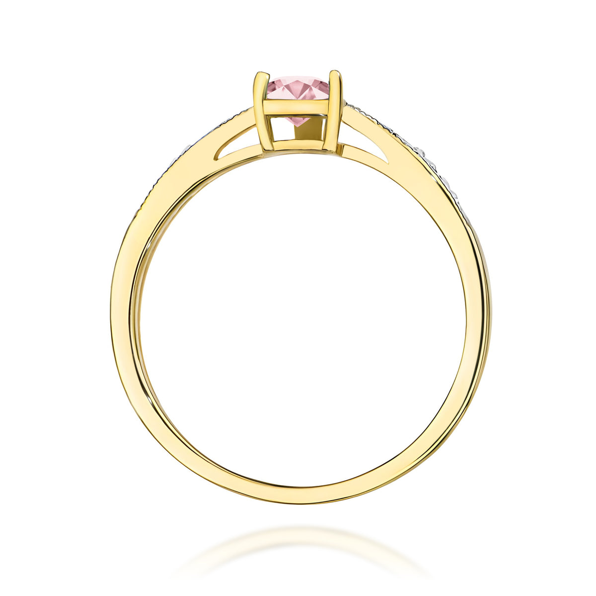 Inel Aur 14K cu Diamante Roz de Laborator 0.53 ct