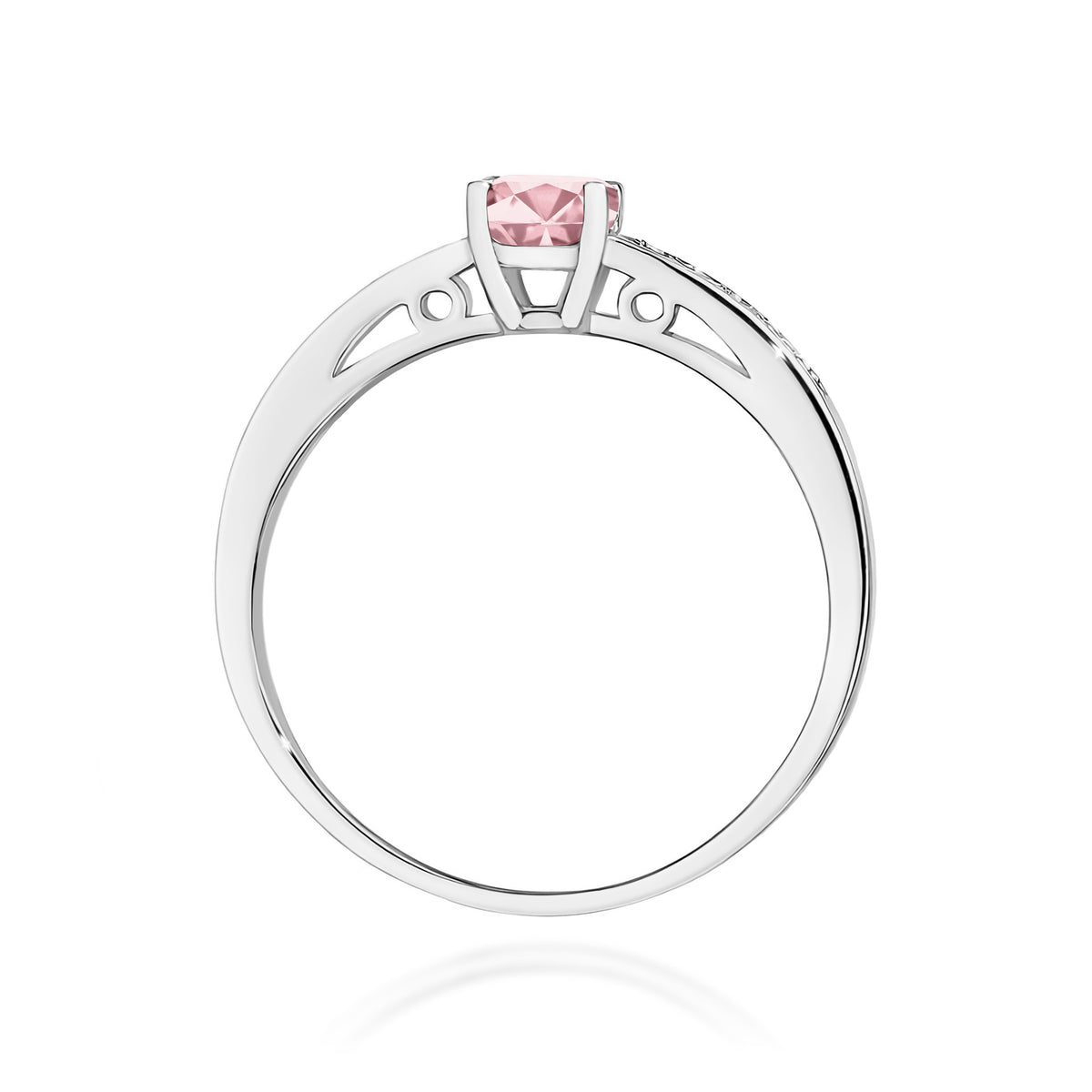 Inel Aur 14K cu Diamante Roz de Laborator 0.55 ct