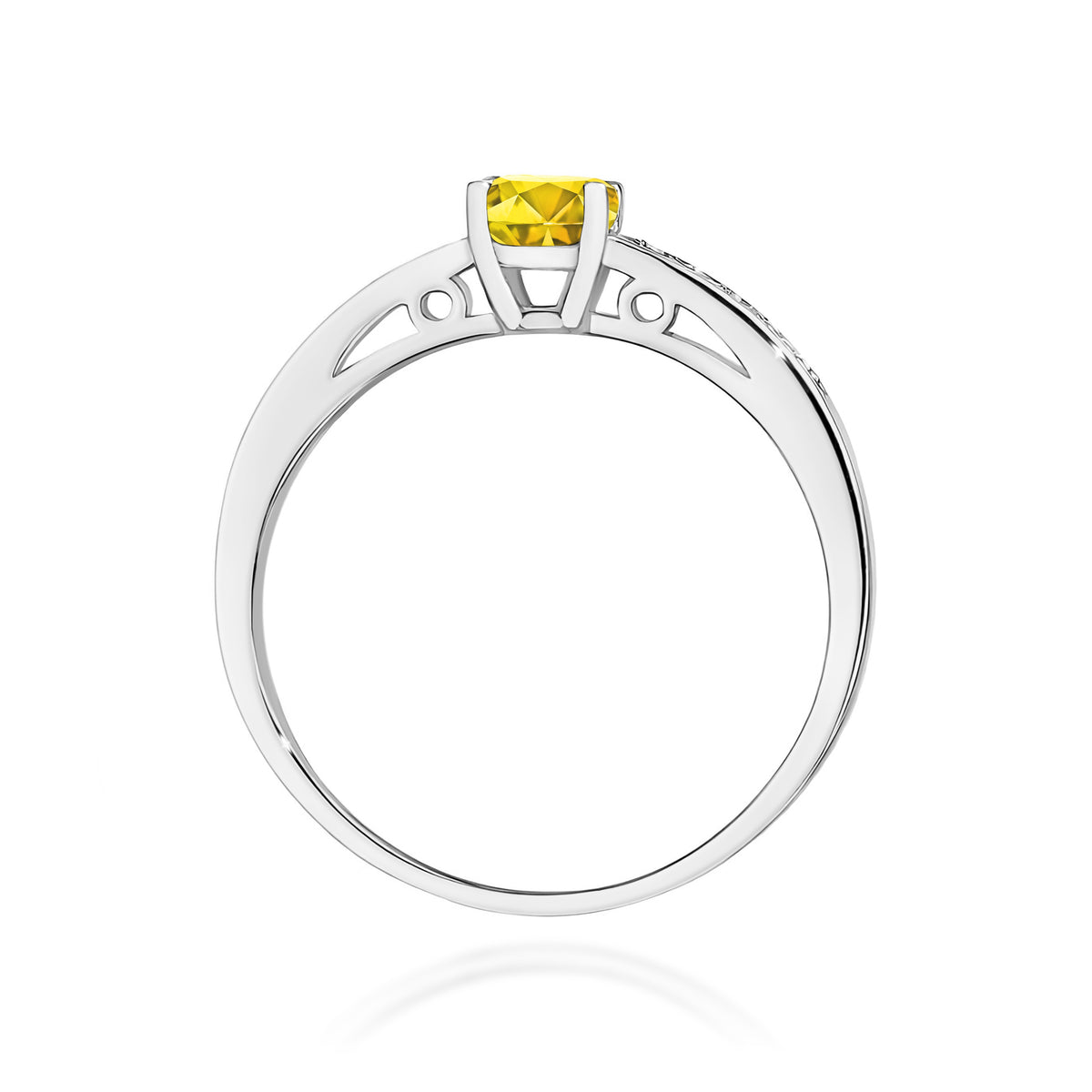 Inel Aur 14K cu Diamante Galben de Laborator 0.55 ct