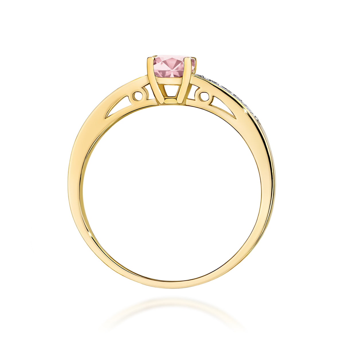 Inel Aur 14K cu Diamante Roz de Laborator 0.55 ct
