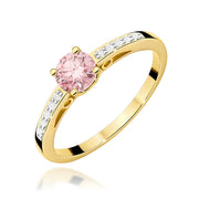 Inel Aur 9K cu Diamante Roz de Laborator 0.55 ct