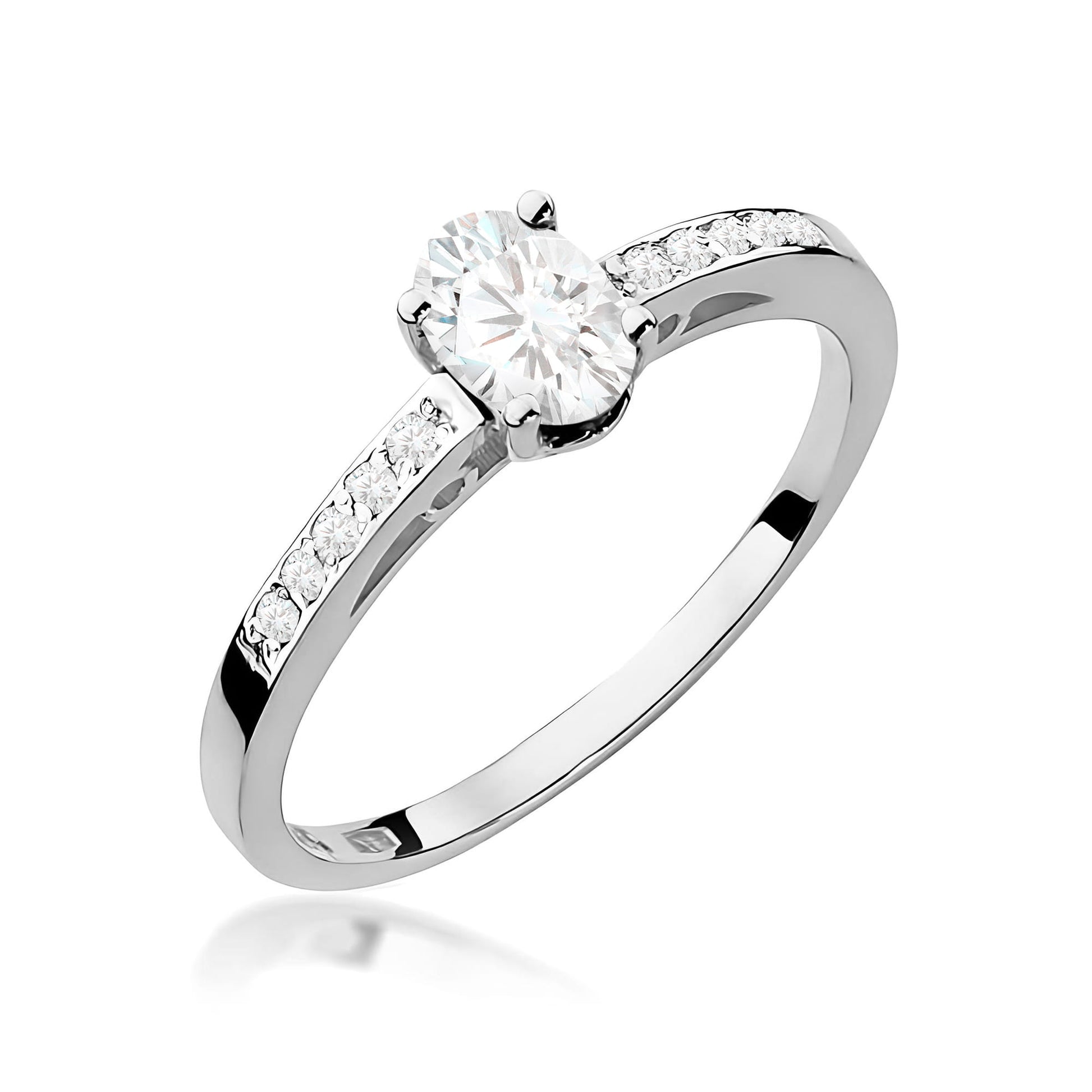 Inel Aur 9K cu Diamante de Laborator 0.45 ct