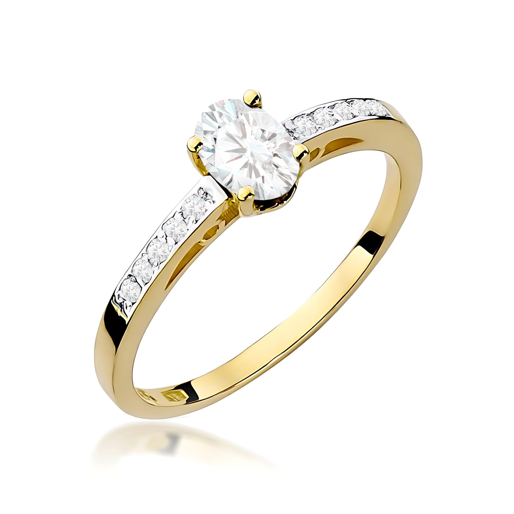 Inel Aur 9K cu Diamante de Laborator 0.45 ct