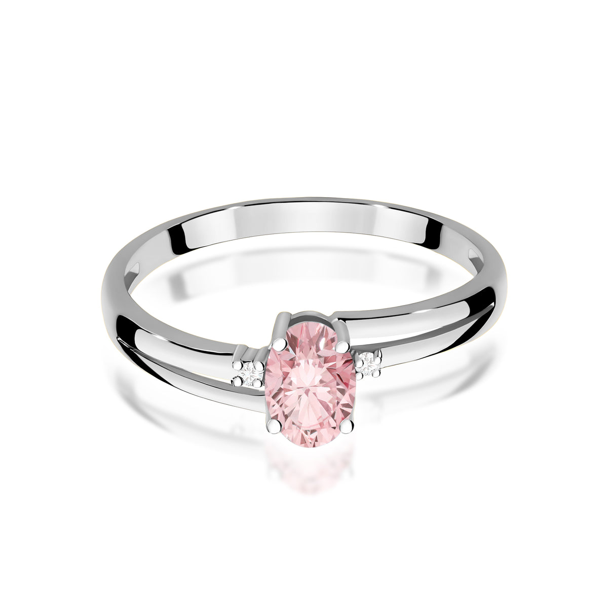 Inel Aur 14K cu Diamante Roz de Laborator 0.53 ct