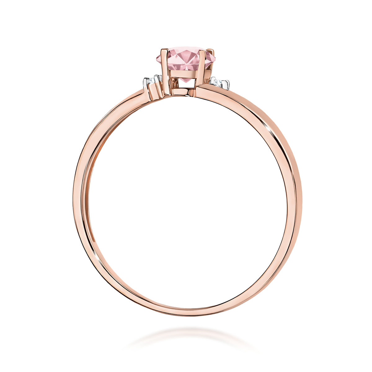 Inel Aur 14K cu Diamante Roz de Laborator 0.53 ct