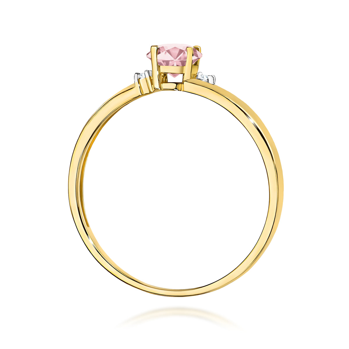 Inel Aur 14K cu Diamante Roz de Laborator 0.53 ct