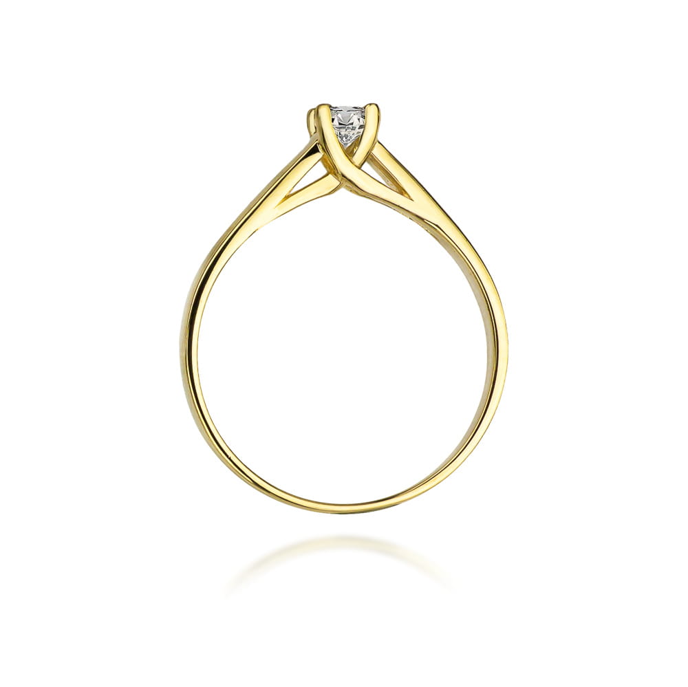 Inel Aur 9K cu Diamant Natural 0.10 ct