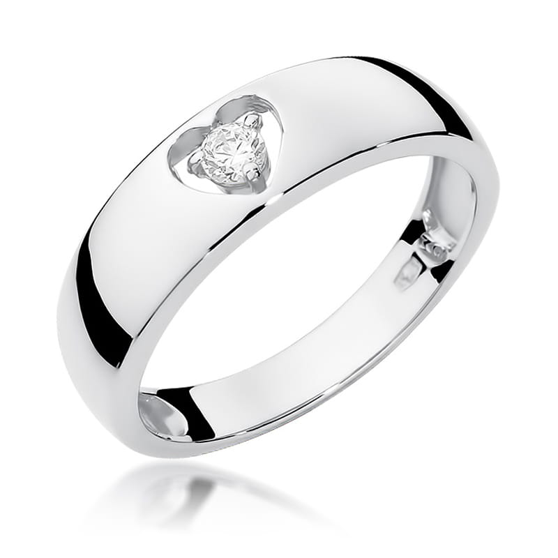 Inel Aur 9K cu Diamant Natural 0.10 ct