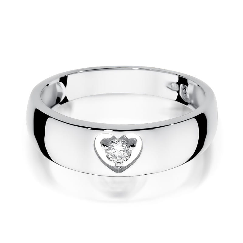 Inel Aur 9K cu Diamant Natural 0.10 ct