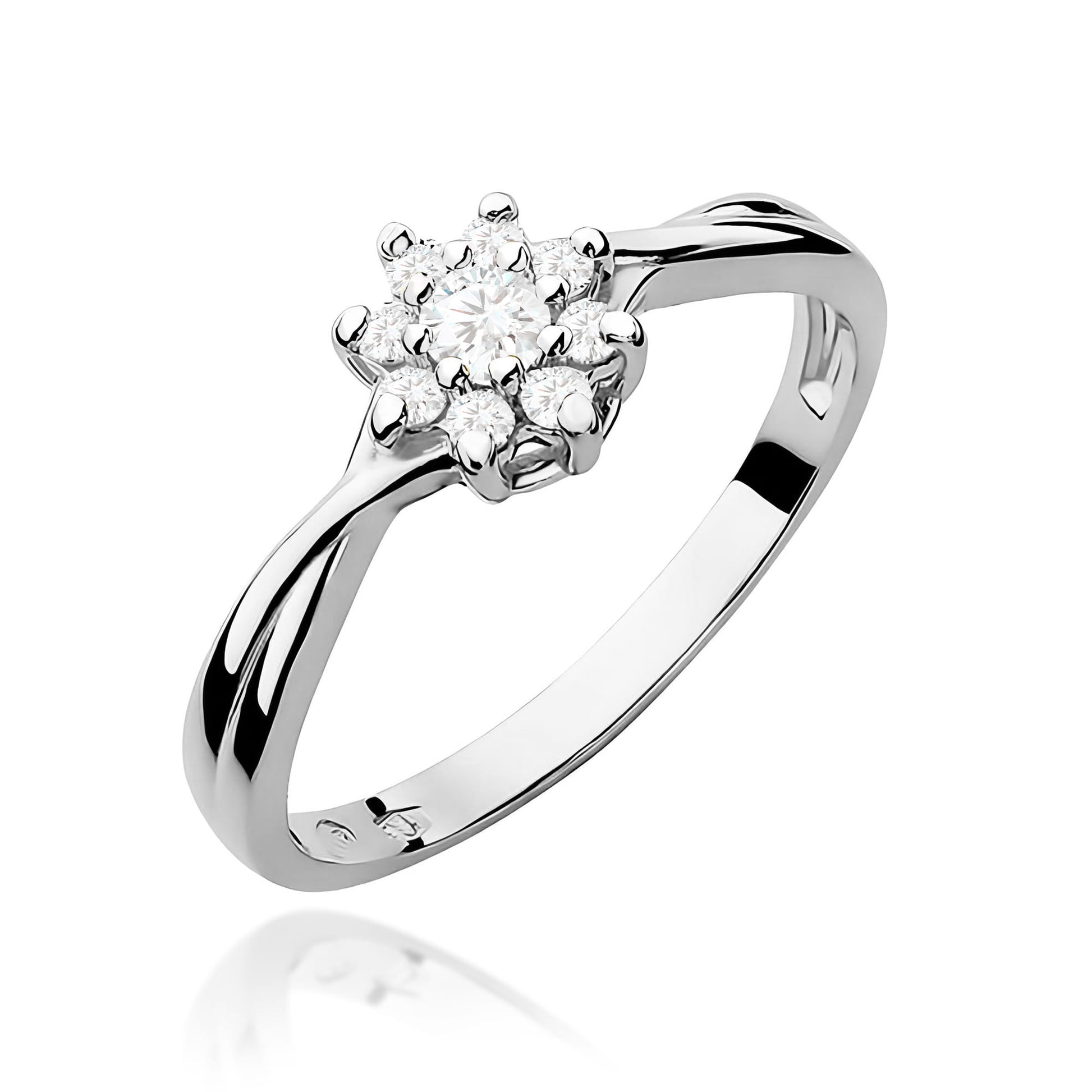 Inel Aur 9K cu Diamante Naturale 0.22 ct