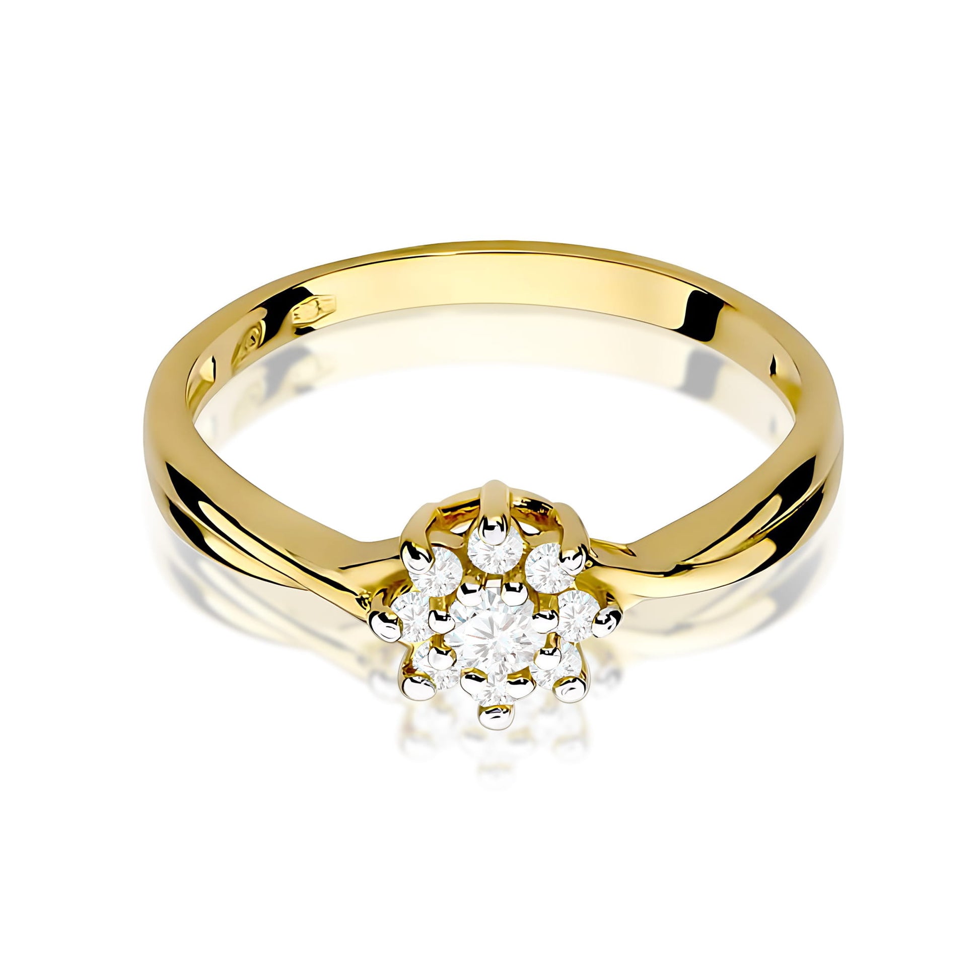 Inel Aur 9K cu Diamante de Laborator 0.22 ct