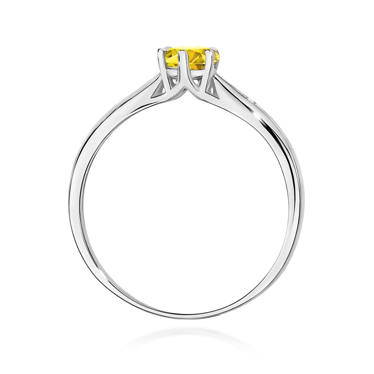Inel Aur 14K cu Diamante Galben de Laborator 0.51 ct