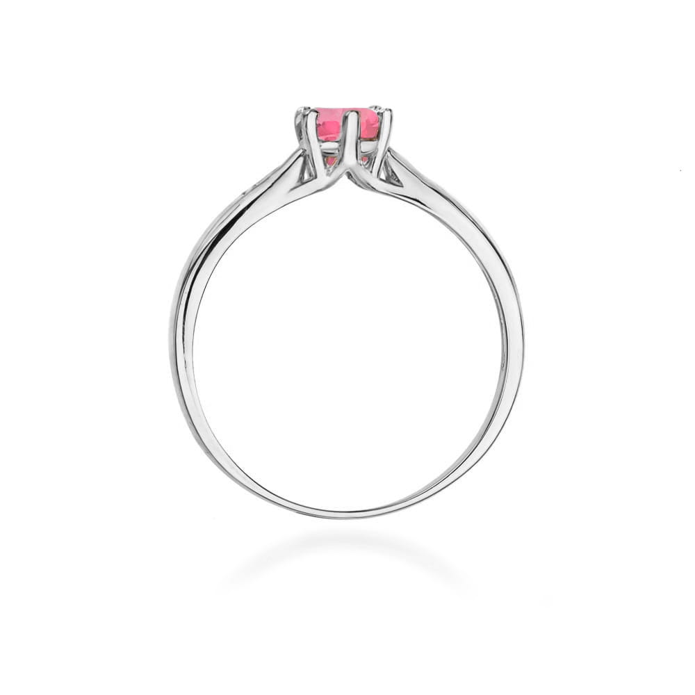 Inel Aur 9K cu Topaz Roz 0.60 ct si Diamante Naturale 0.01 ct