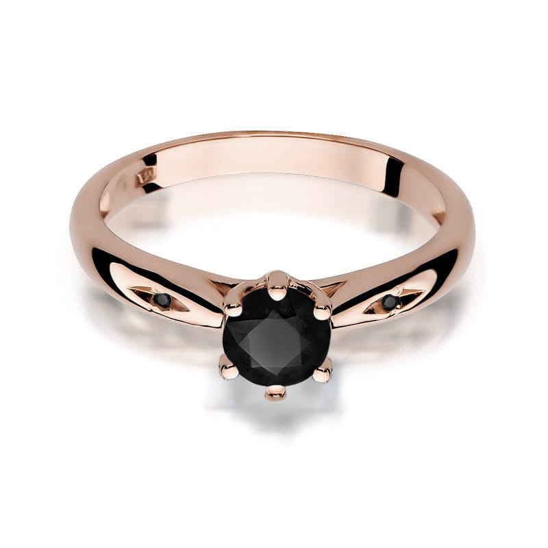 Inel Aur 14K W0074 Diamant Negru 0,50ct