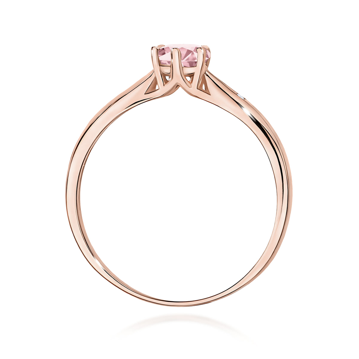 Inel Aur 14K cu Diamante Roz de Laborator 0.51 ct