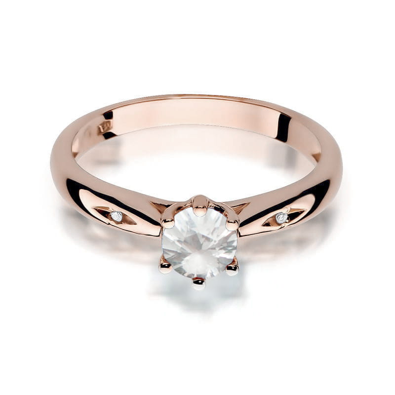 Inel Aur 14K W074 Safir Alb 0.60ct