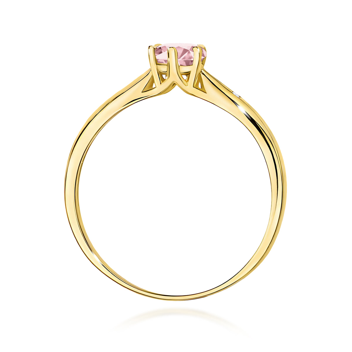 Inel Aur 14K cu Diamante Roz de Laborator 0.51 ct