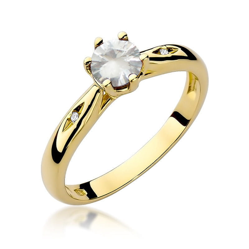 Inel Aur 14K W0074 Safir Alb 0,60ct