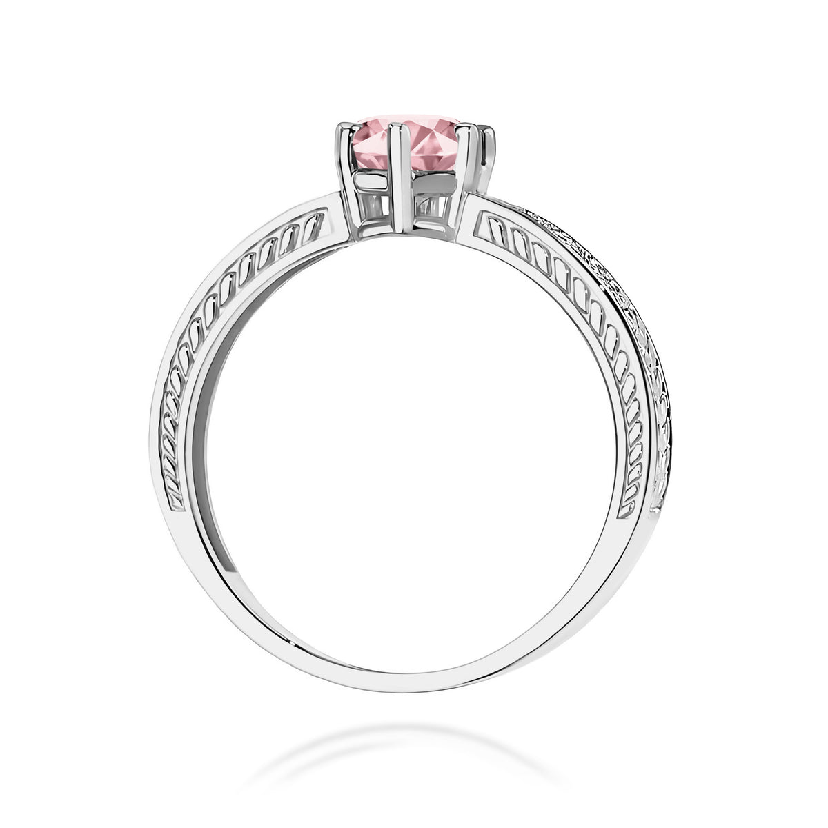 Inel Aur 9K cu Diamante Roz de Laborator 0.58 ct
