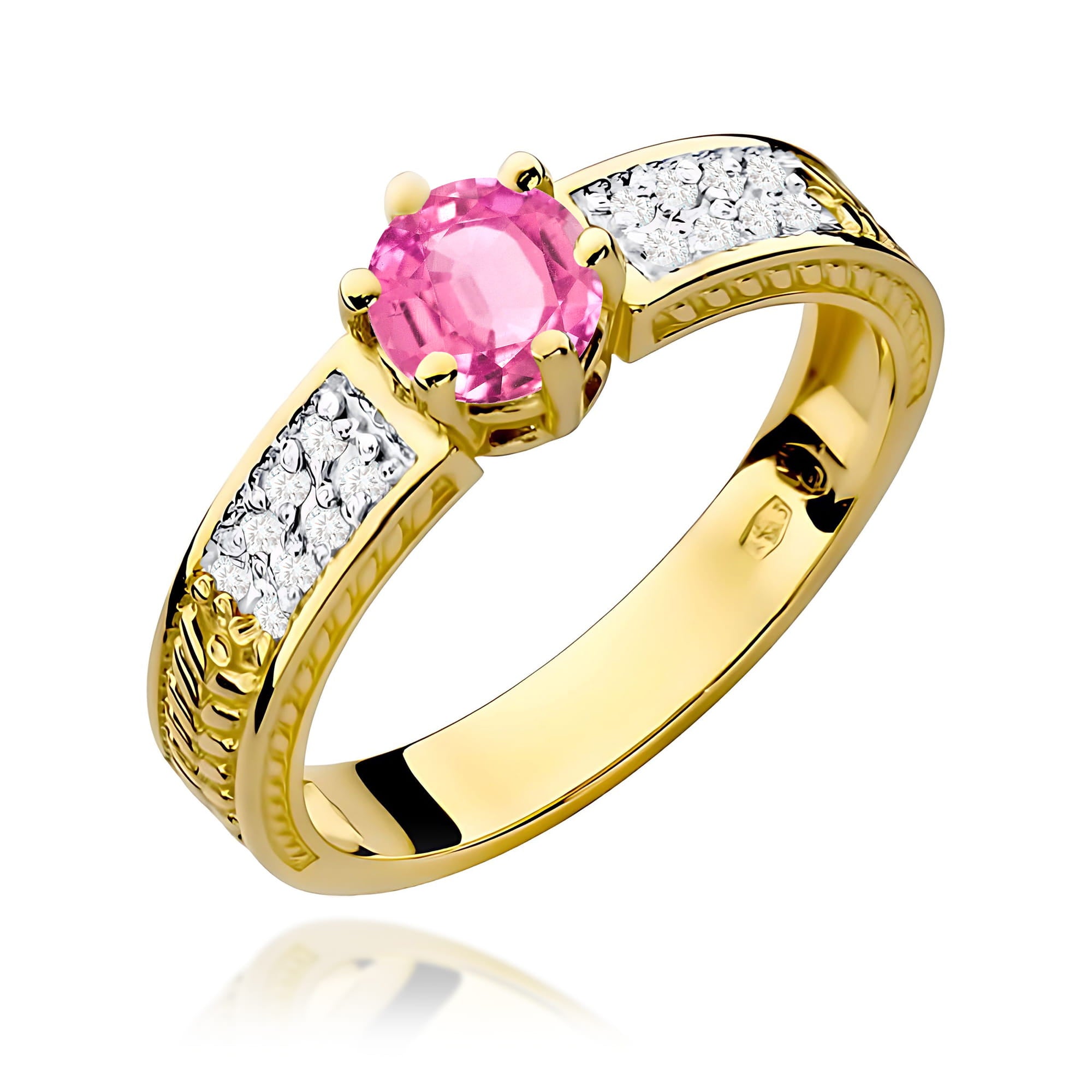 Inel Aur 14K cu Topaz Roz 0.60ct