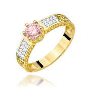 Inel Aur 9K cu Diamante Roz de Laborator 0.58 ct