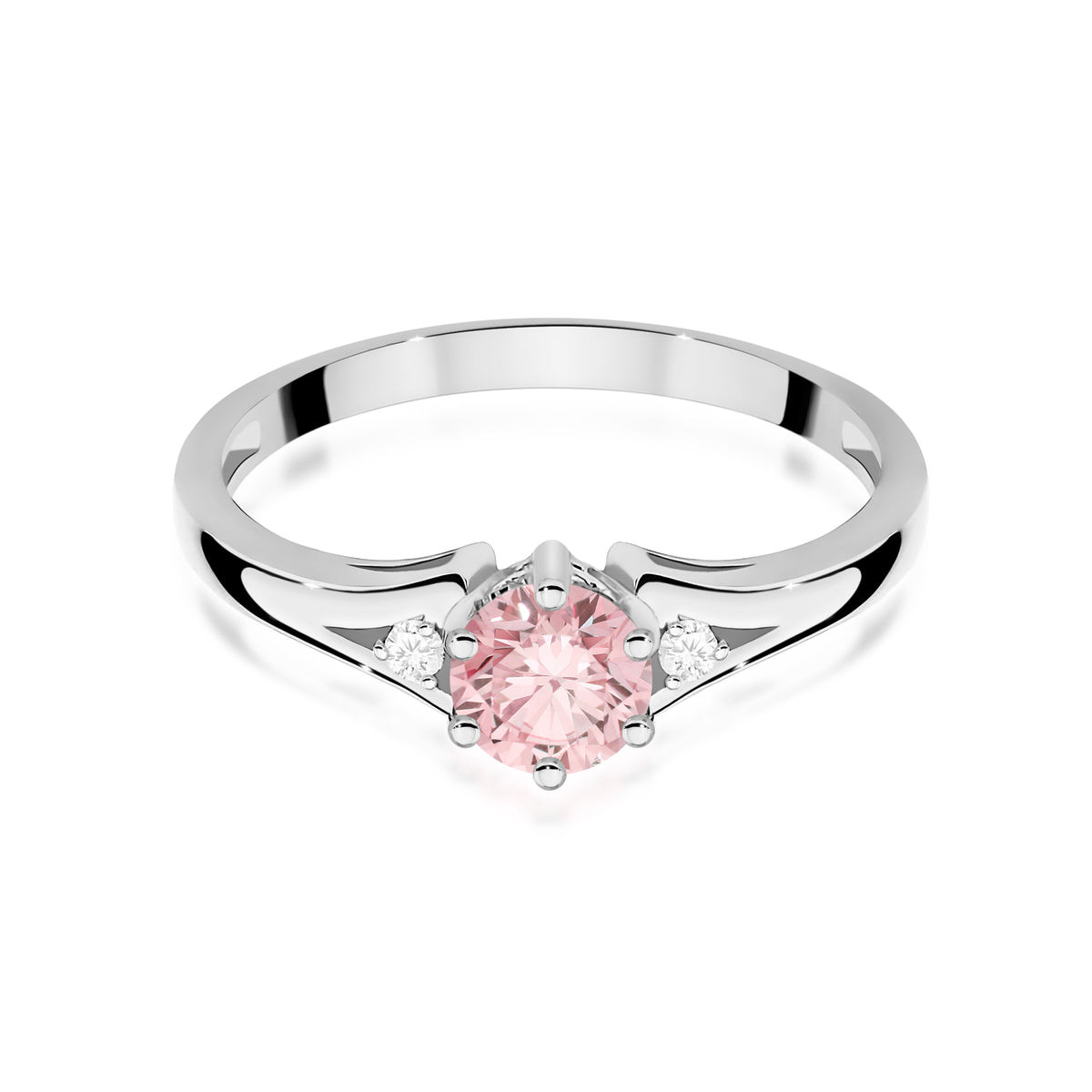 Inel Aur 14K cu Diamante Roz de Laborator 0.53 ct
