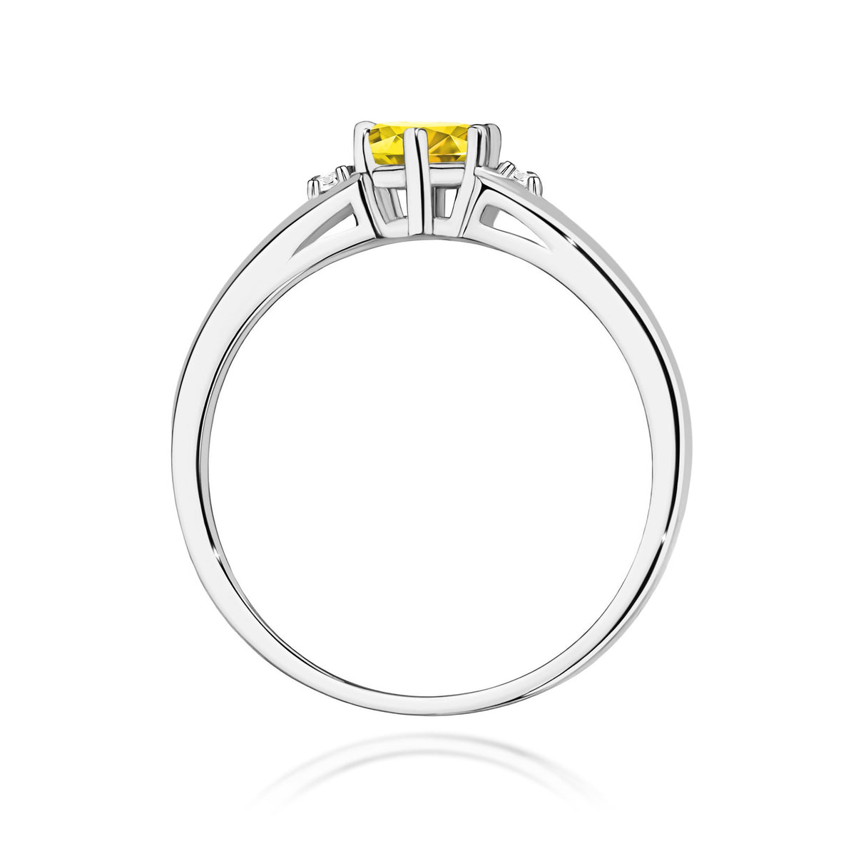 Inel Aur 14K cu Diamante Galben de Laborator 0.53 ct