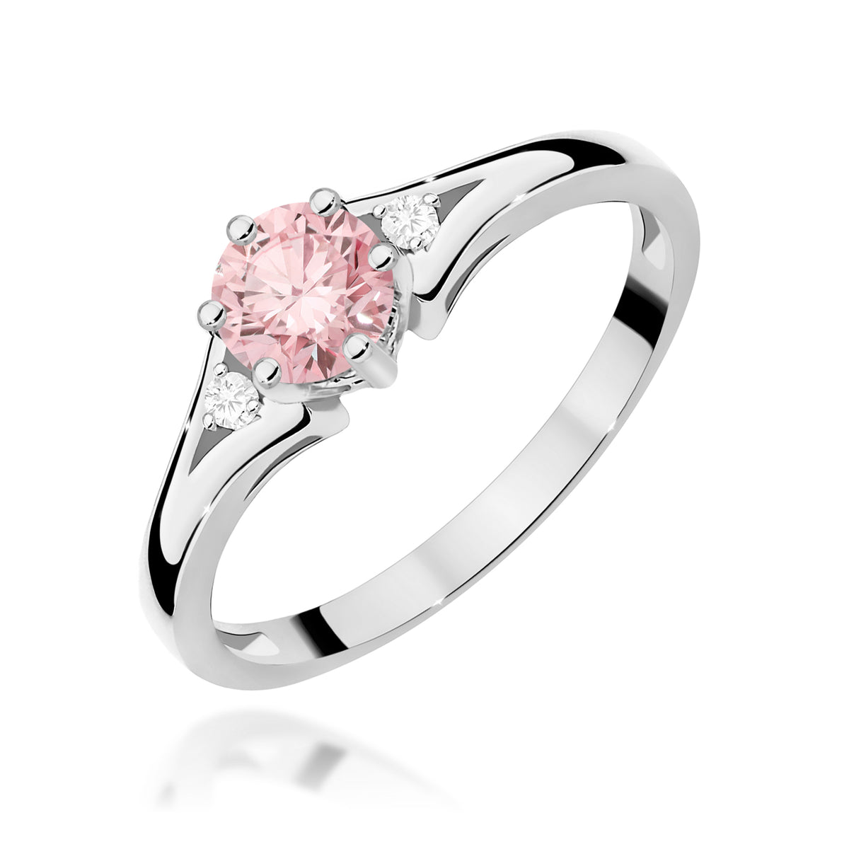 Inel Aur 9K cu Diamante Roz de Laborator 0.53 ct