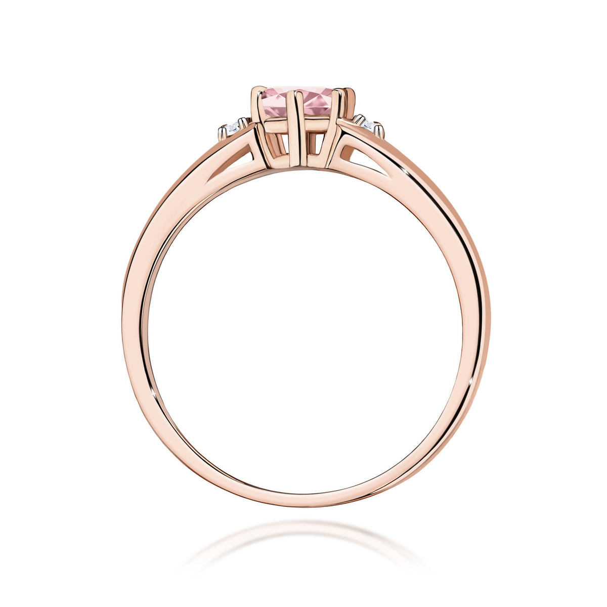 Inel Aur 14K cu Diamante Roz de Laborator 0.53 ct