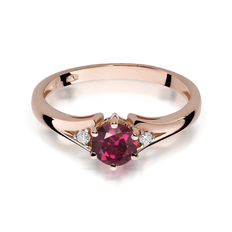 Inel Aur 14K W0076 Rodolit 0.60ct