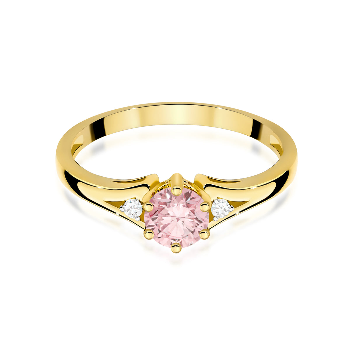 Inel Aur 14K cu Diamante Roz de Laborator 0.53 ct
