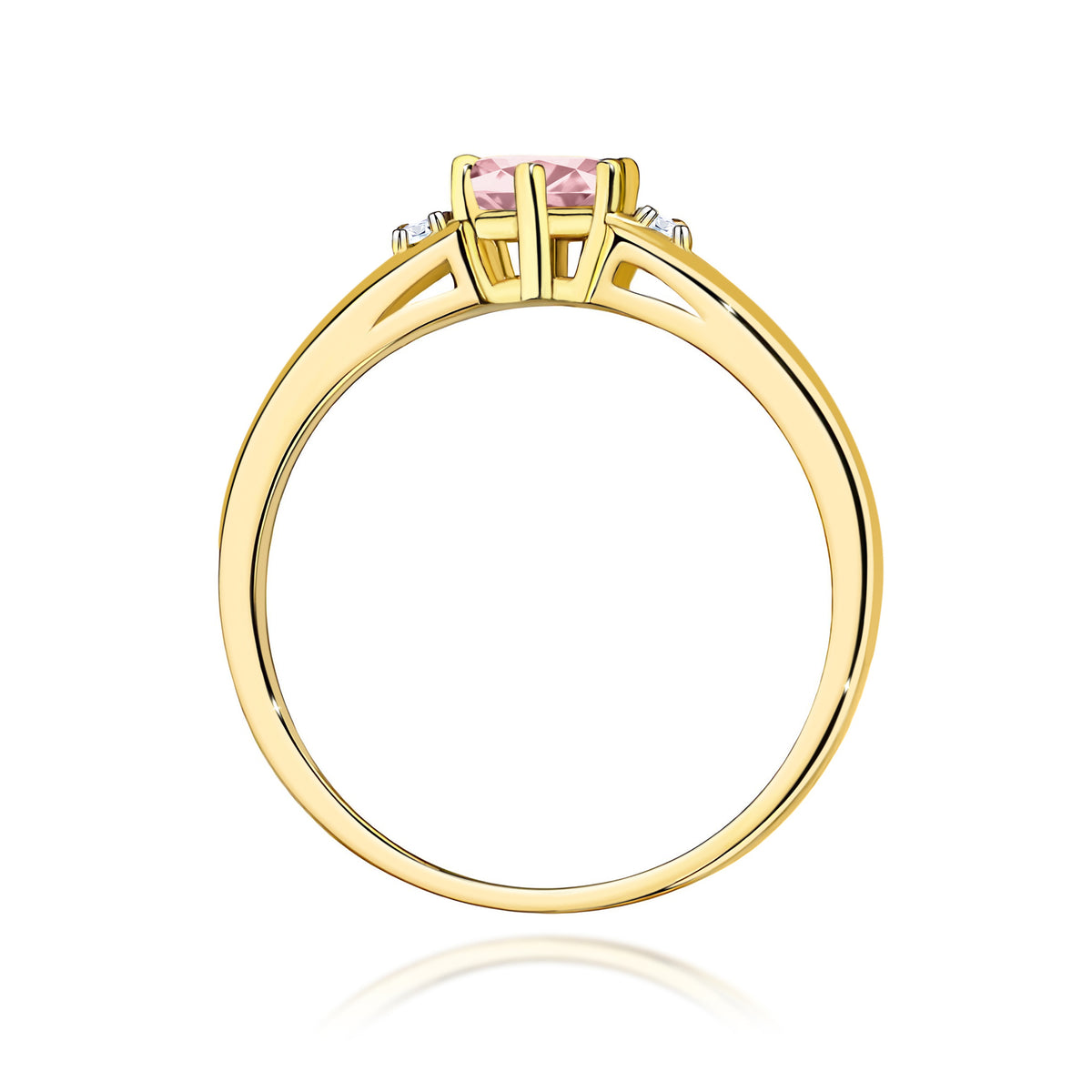 Inel Aur 14K cu Diamante Roz de Laborator 0.53 ct