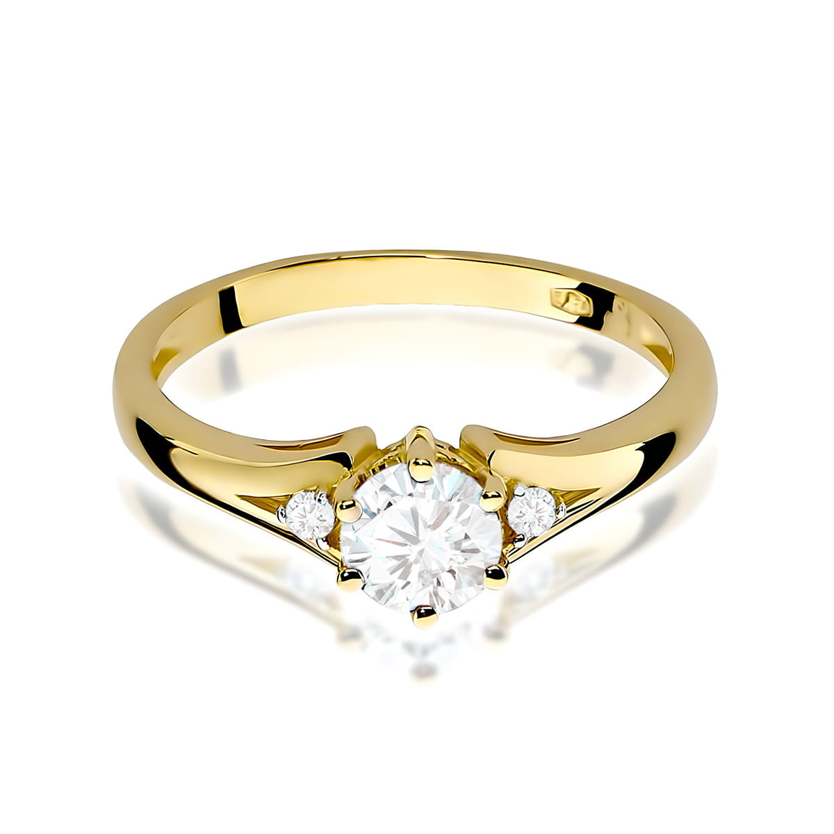 Inel Aur 9K cu Diamante de Laborator 0.53 ct