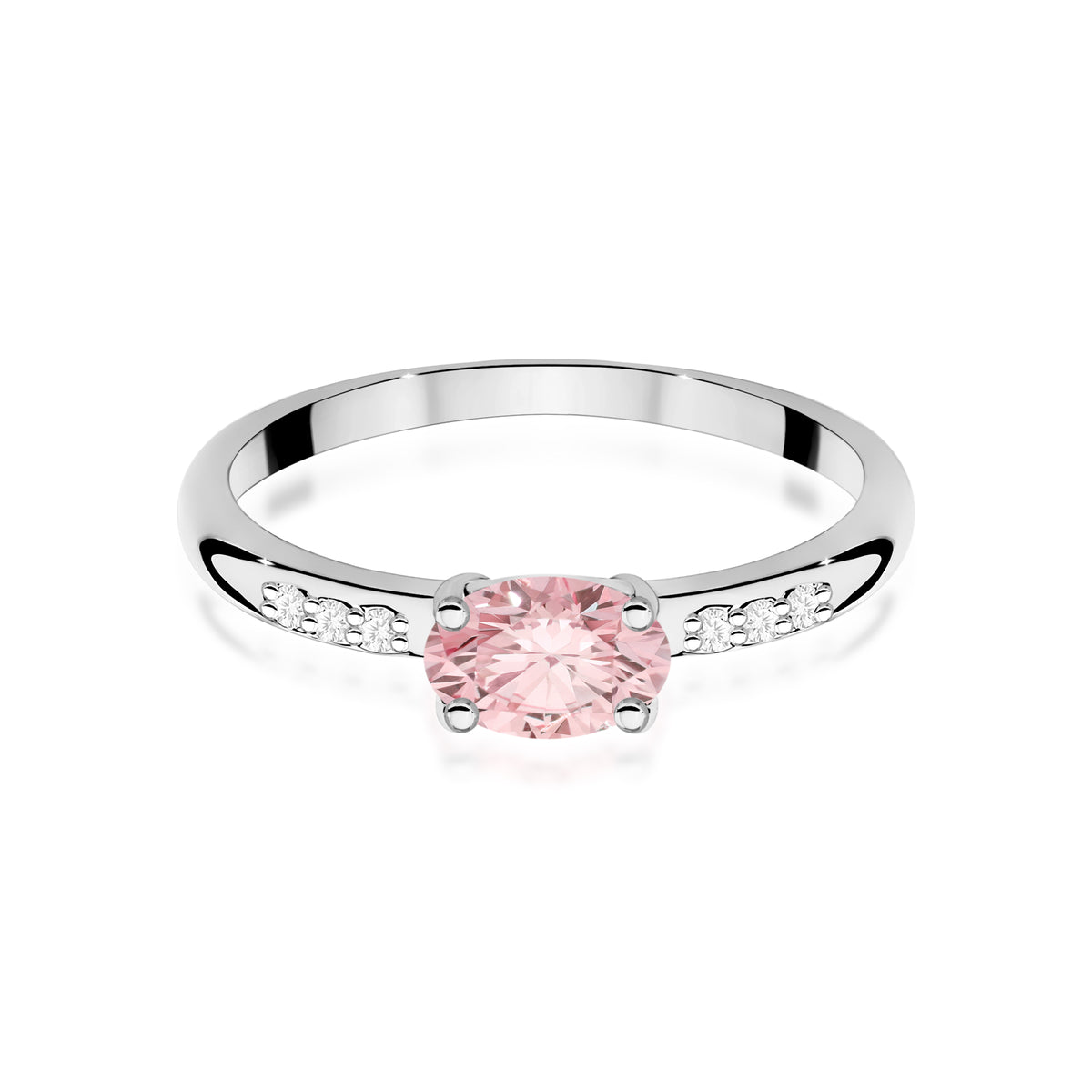 Inel Aur 14K cu Diamante Roz de Laborator 0.53 ct