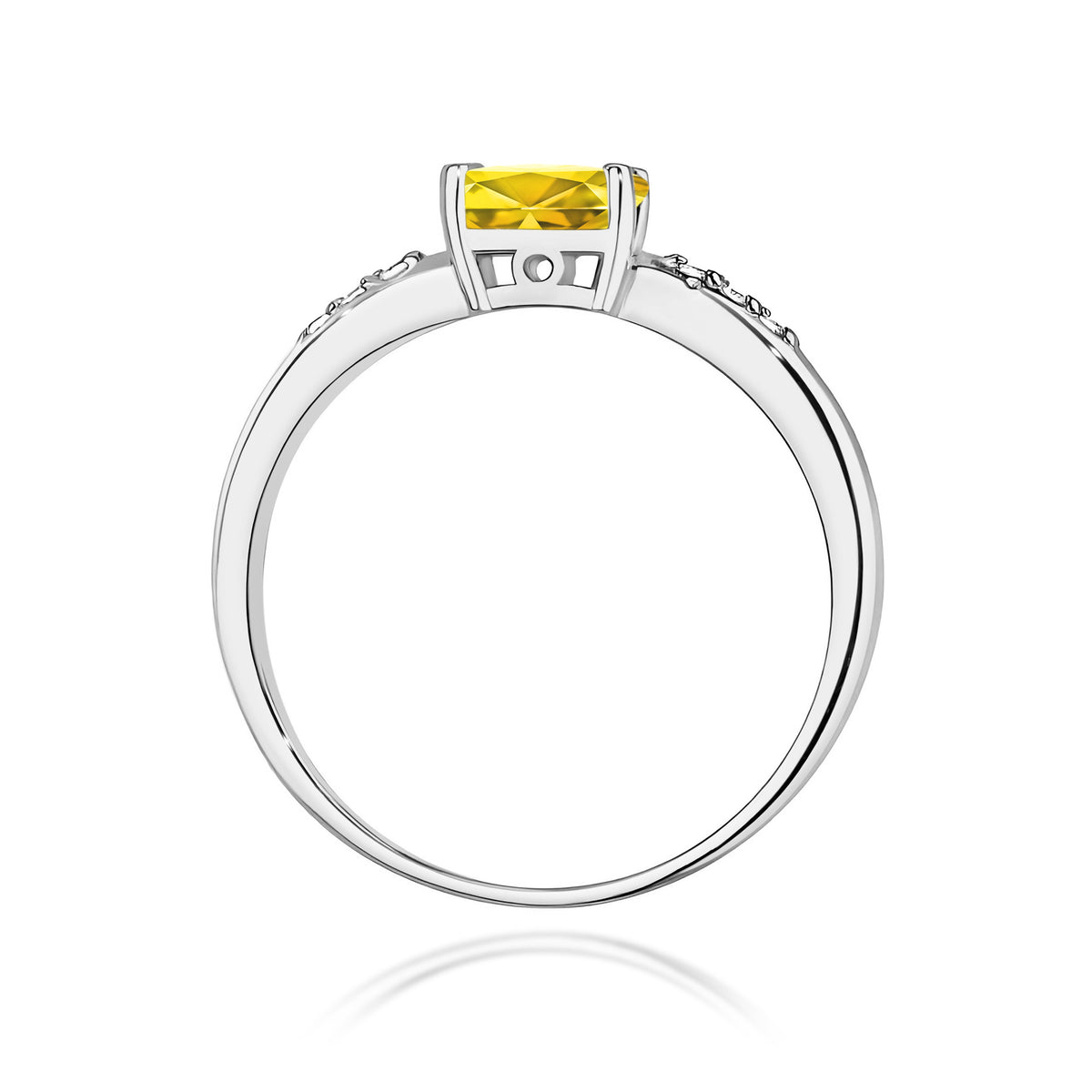 Inel Aur 14K cu Diamante Galben de Laborator 0.53 ct