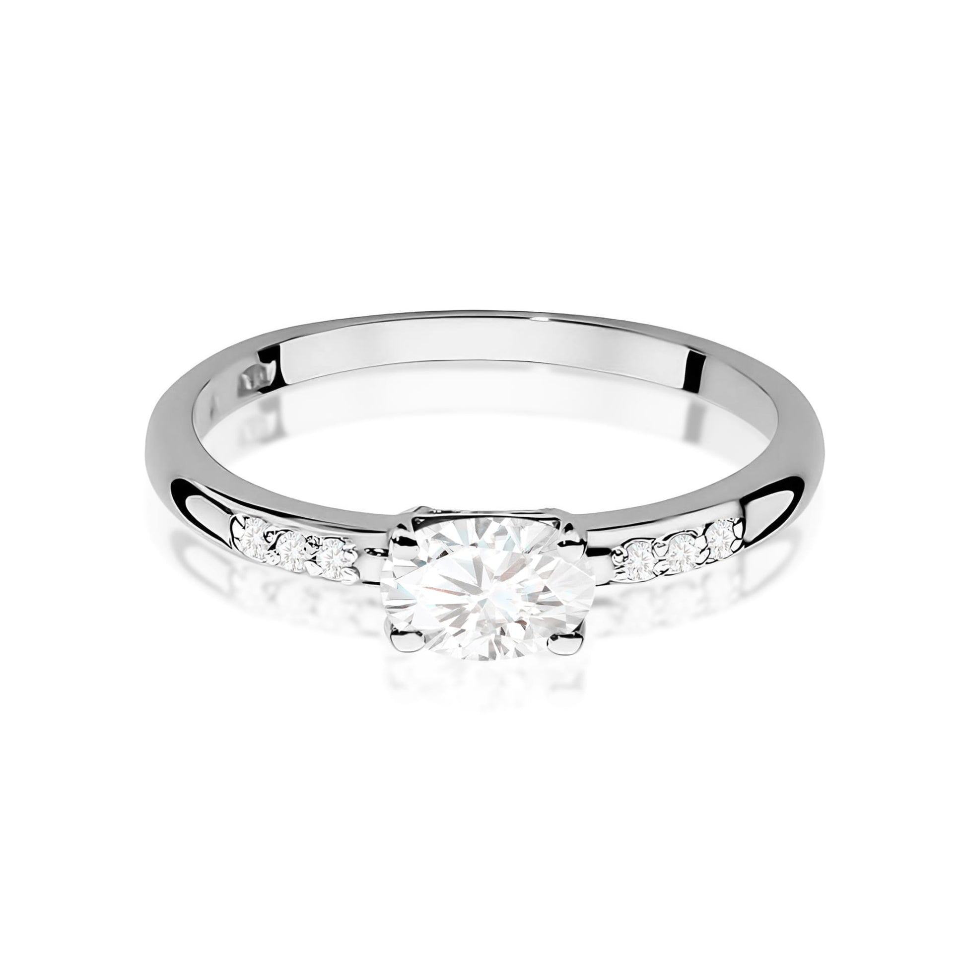Inel Aur 9K cu Diamante de Laborator 0.43 ct