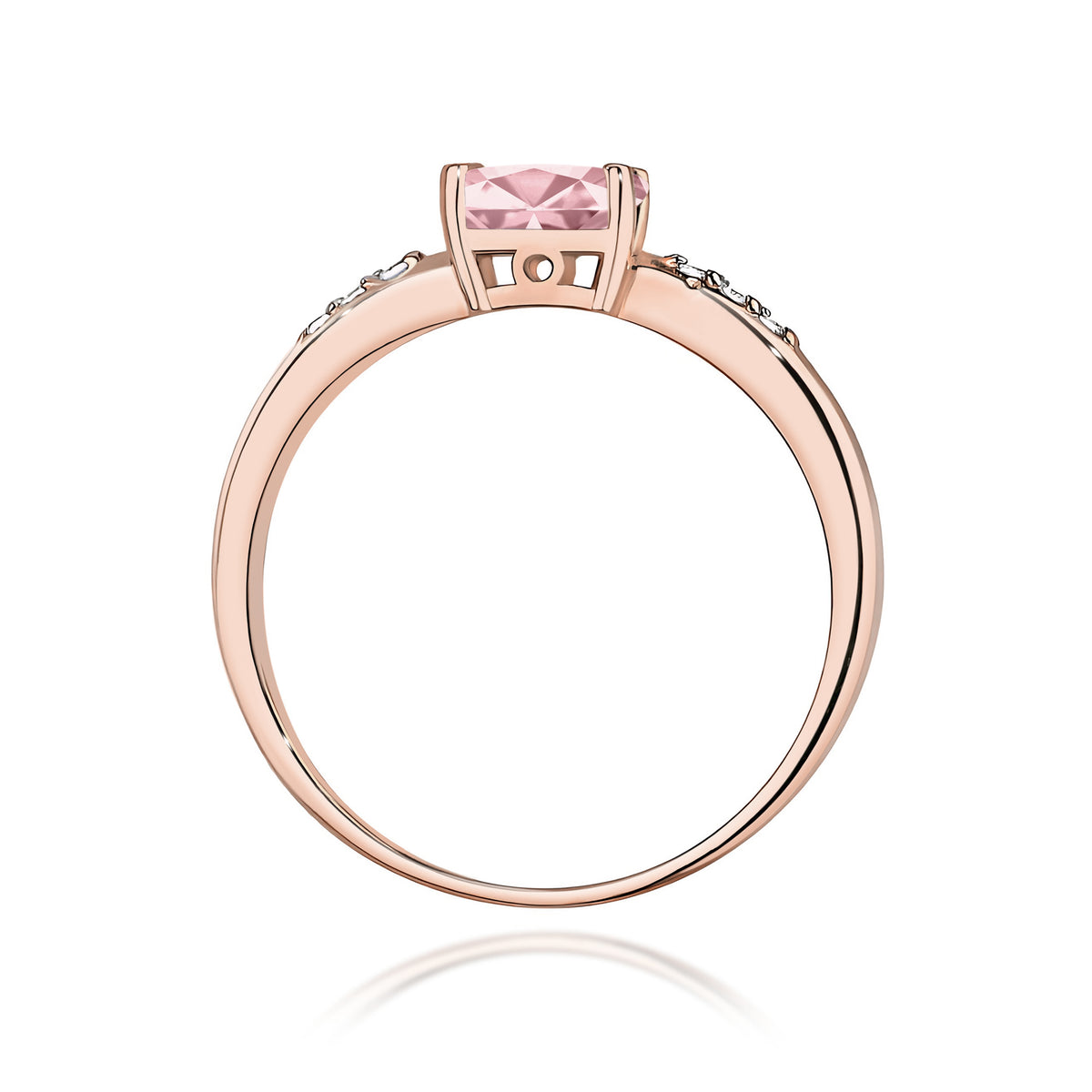 Inel Aur 14K cu Diamante Roz de Laborator 0.53 ct