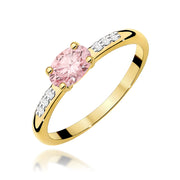 Inel Aur 14K cu Diamante Roz de Laborator 0.53 ct