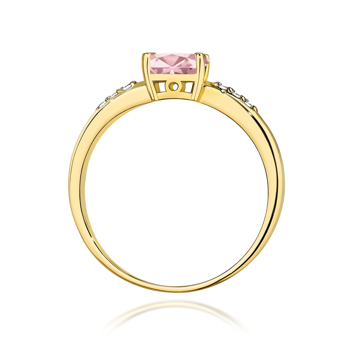 Inel Aur 14K cu Diamante Roz de Laborator 0.53 ct