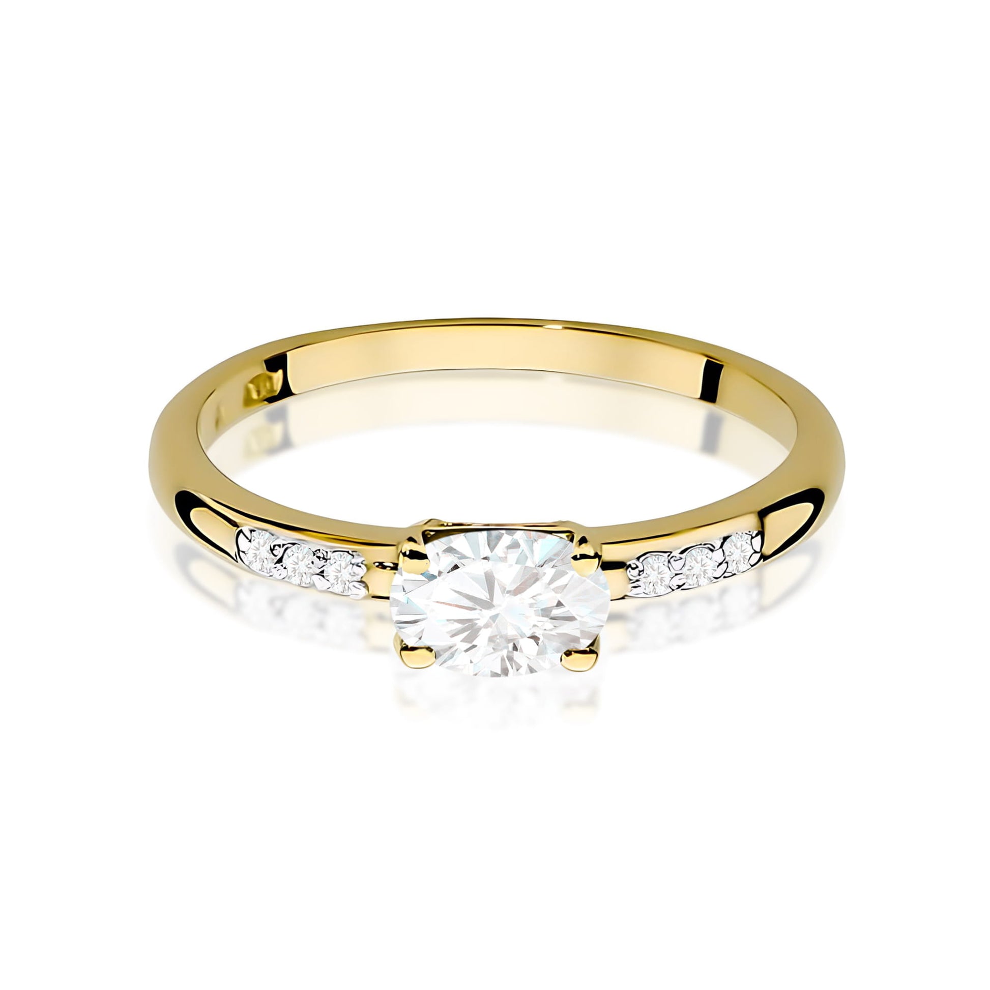 Inel Aur 9K cu Diamante de Laborator 0.43 ct