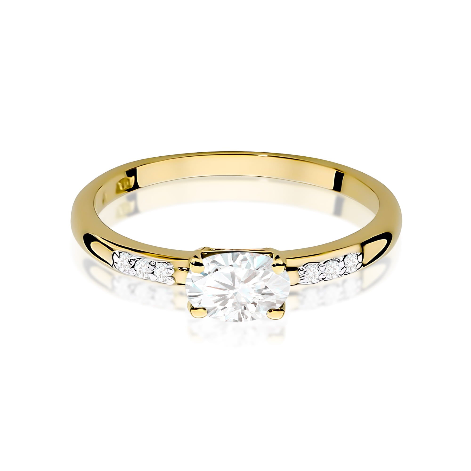 Inel Aur 9K cu Diamante de Laborator 0.43 ct