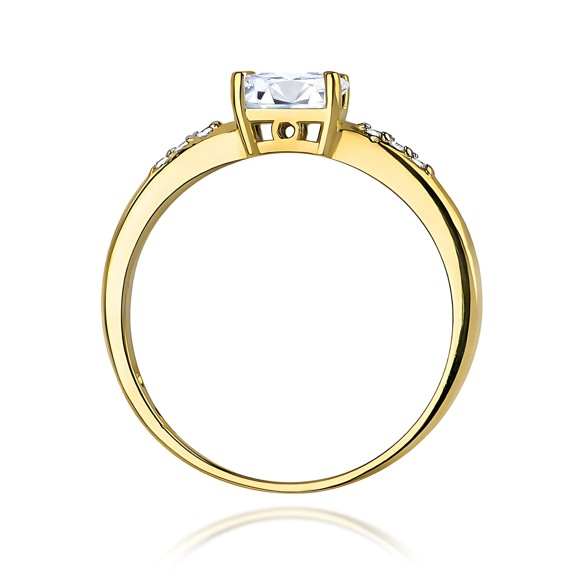 Inel Aur 9K cu Diamante de Laborator 0.43 ct