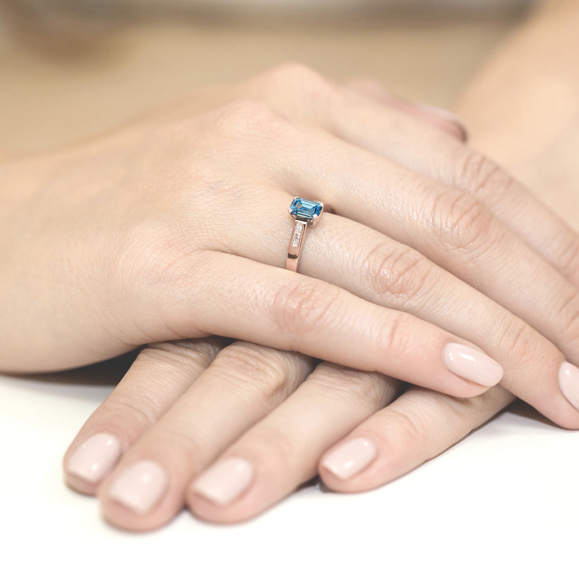 Inel Aur 14K cu Diamante de Laborator 0.54 ct