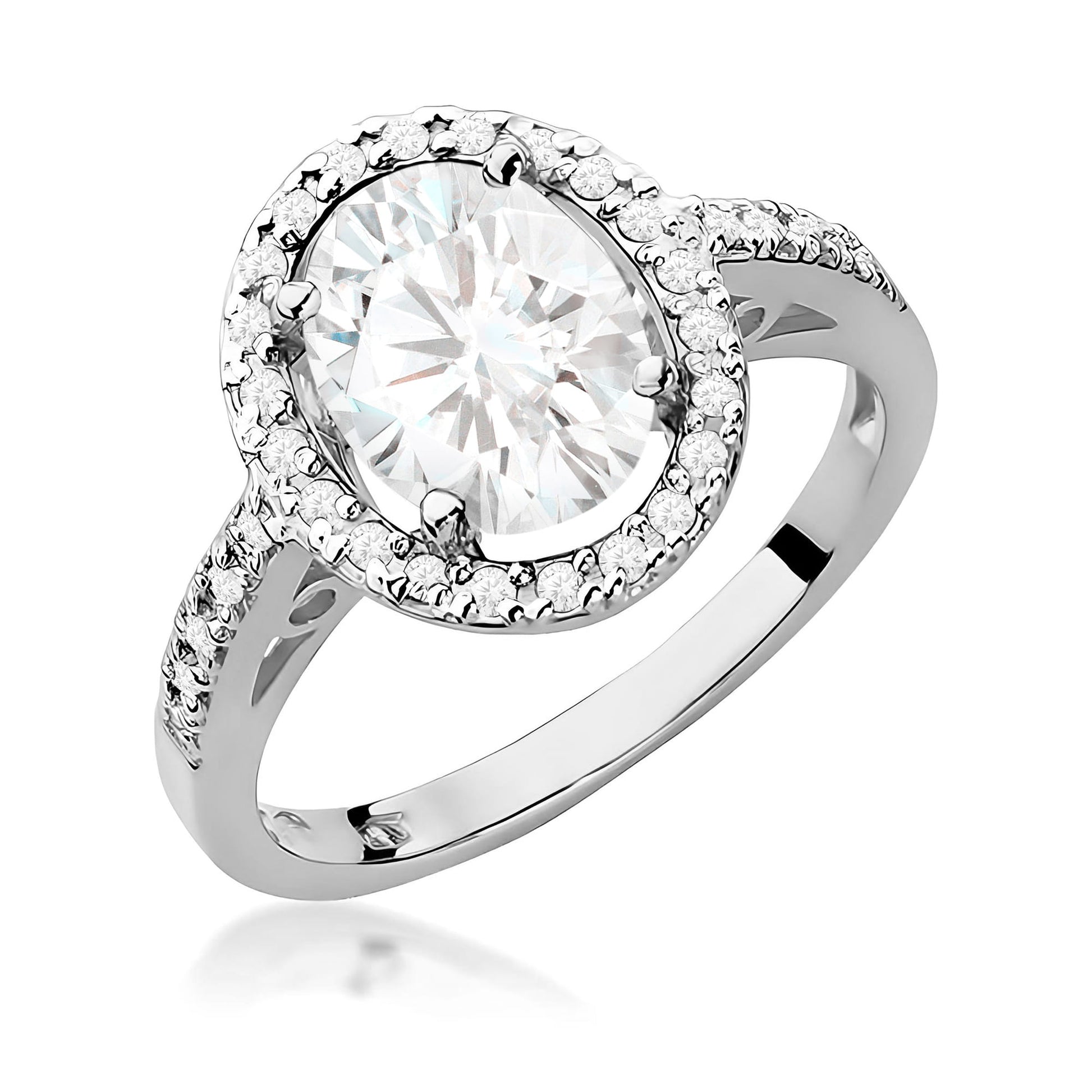 Inel Aur 9K cu Diamante de Laborator 2.16 ct