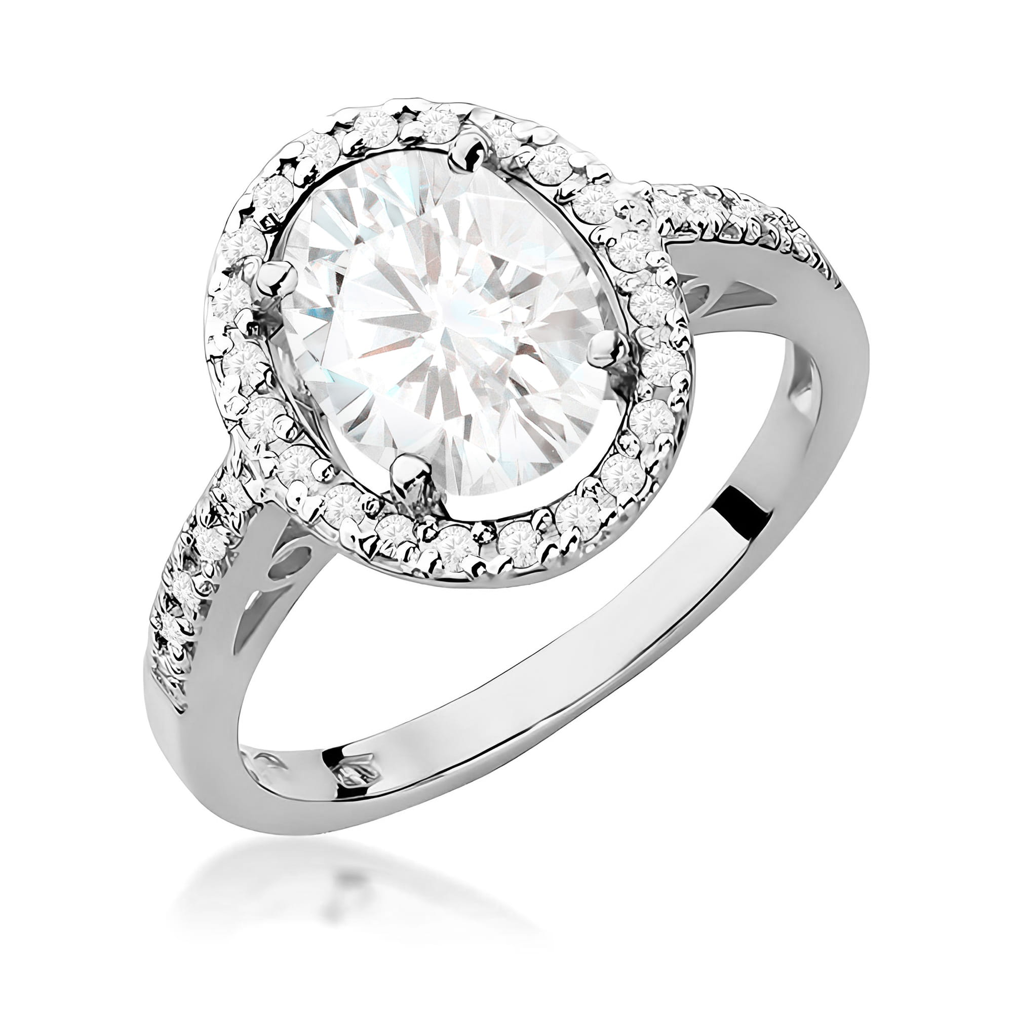 Inel Aur 9K cu Diamante de Laborator 2.16 ct