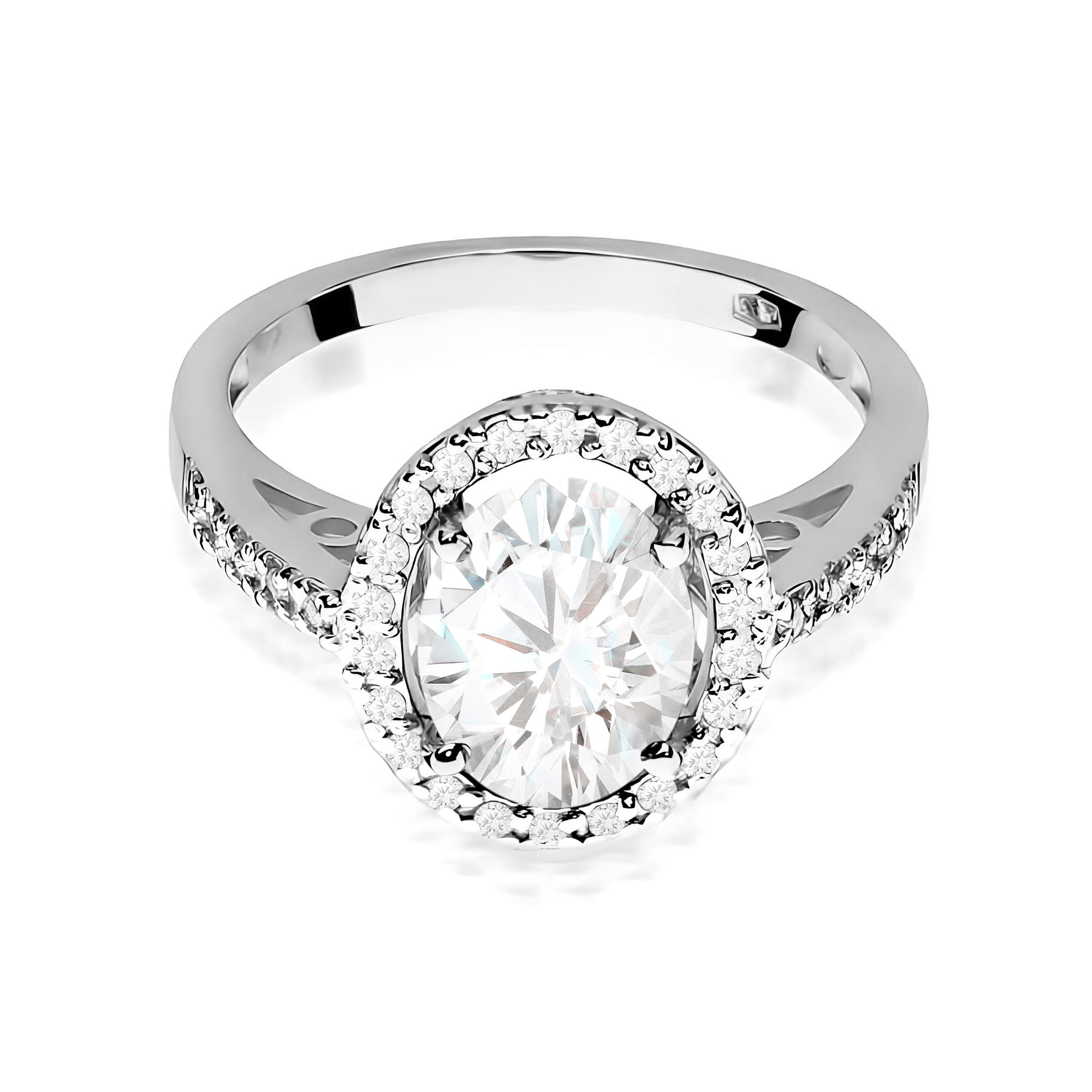 Inel Aur 9K cu Diamante de Laborator 2.16 ct